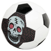 Crâne blanc Cracké Parties scintillant rouge yeux  (3/4)