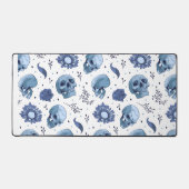 Crâne bleu et fourrure florale (Recto)