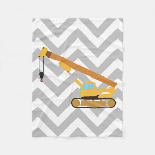 Crane Construction Truck Fleece Deken