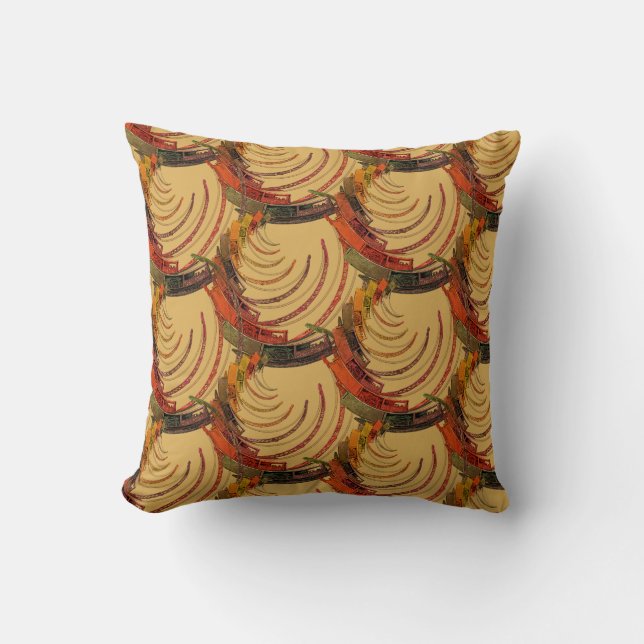 Crane Crane Operator Whimsical Fantasy Colorful Kussen (Voorkant)