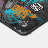 Crâne Cyber-Graffiti et Manettes Néon (tapis souri (Coin)