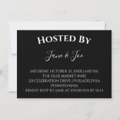 Crâne dans une peinture hantée Invitation Hallowee (Dos)