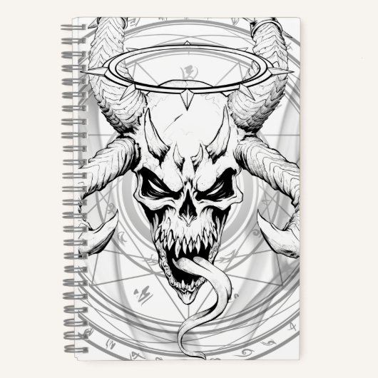 Crâne d'arcane divine de la mort Carnet blanc (Recto)