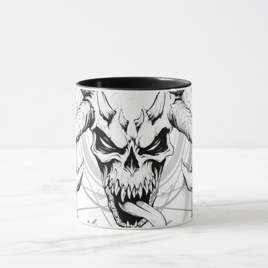 Crâne d'arcane divine de la mort Mug blanche (Centre)