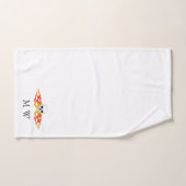 Crâne d'art fantastique et conception de monogramm (Serviette à main)