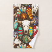 Crâne de buffle emblème amérindien (Serviette à main)