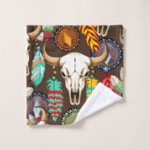Crâne de buffle emblème amérindien (Gant de toilette)