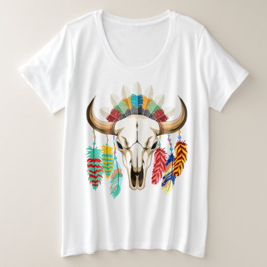 Crâne de buffle emblème amérindien (Design devant)