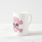 Crâne De Camouflage Rose Et Mug De Crossbones (Devant droit)