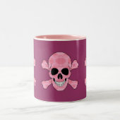 Crâne De Camouflage Rose Et Mug De Crossbones (Centre)