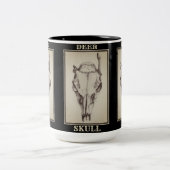 "Crâne de cerf", tasse noire et blanche (Centre)