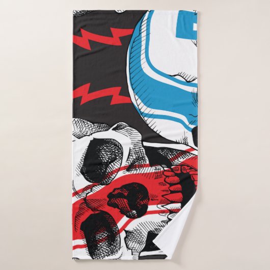 Crâne de course : Rébellion Vintage sans couture. (Serviette de bain)