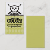 crâne de crochets de crochet avec le carte de (Devant / Derrière)