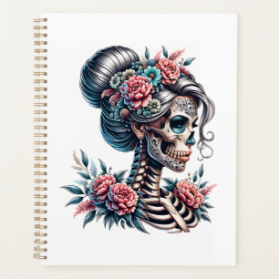 Crâne de Femme Dia De Los Muertos Squelette