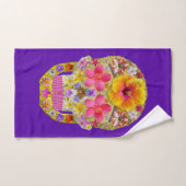 Crâne de fleurs 4 - Tropical (Serviette à main)
