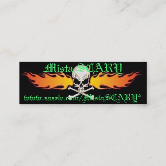 Crâne de Mista et carte de visite EFFRAYANTS de (Devant)