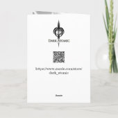 Crâne de mort gothique et carte d'anniversaire Ros (Dos)