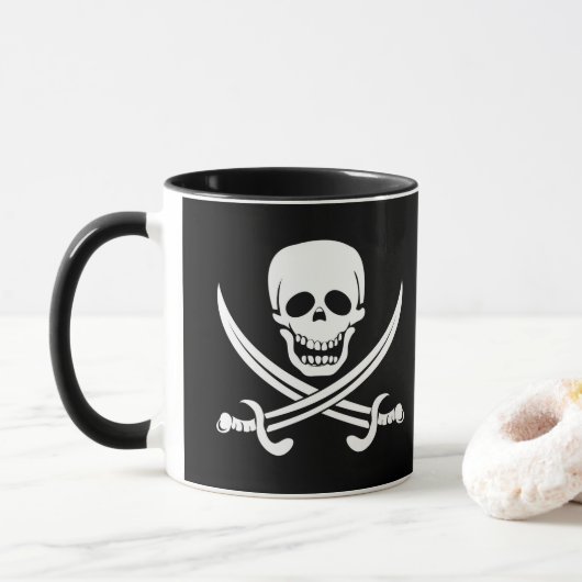 Crâne de Mug Pirate Café (Avec donut)