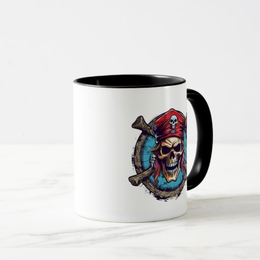 Crâne de Mug Pirate Café (Devant droit)