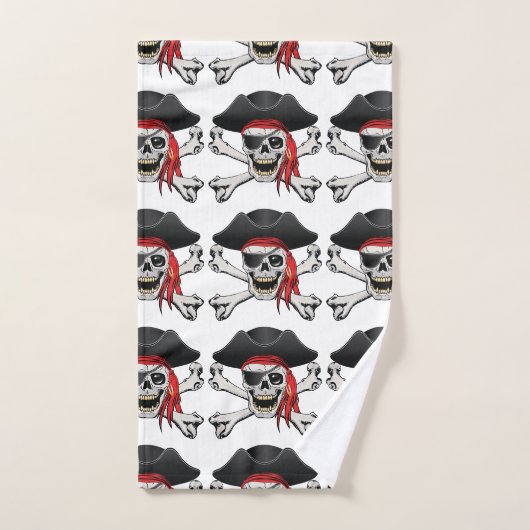 Crâne de pirate (Serviette à main)
