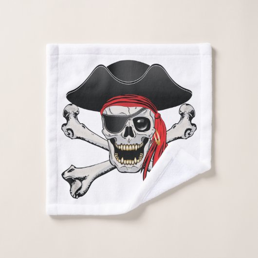 Crâne de pirate (Gant de toilette)