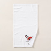 Crâne de pirate et conception d'épées monogrammées (Serviette à main)