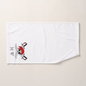 Crâne de pirate et conception d'épées monogrammées (Serviette à main)
