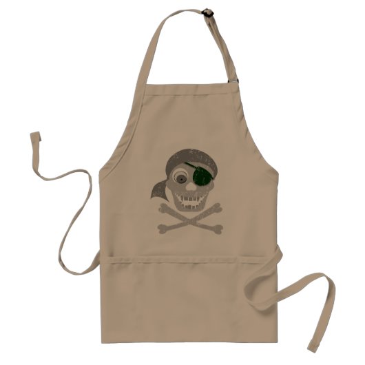 Crâne de pirate et tabliers d'os croisés (Devant)