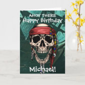 Crâne de Pirate Fantôme Capitaine Os Carte de Navi (Fleur jaune)