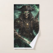 Crâne de Pirate Fantôme – Fleece de Faucheuse de D (Serviette à main)