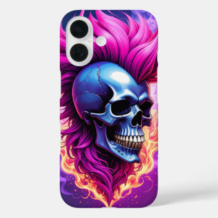 Crâne de punk flaming iPhone / coque ipad