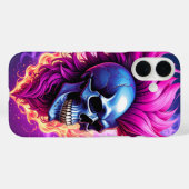 Crâne de punk flaming iPhone / coque ipad (Verso (horizontal))