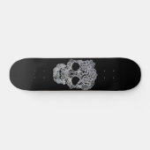 Crâne de skateboard noir (Horz)