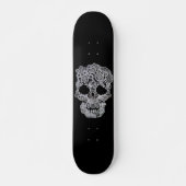 Crâne de skateboard noir (Devant)