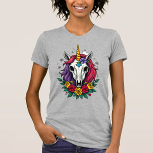 Crâne de sucre de licorne Art mexicain, T-Shirt de
