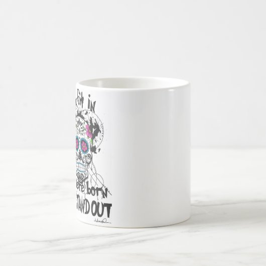 Crâne de sucre et tasse de graphiques (Centre)