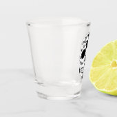 Crâne de sucre mexicain Noir et blanc verre de tir (Gauche)