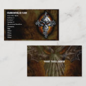 Crâne de torsion et carte de visite de croix (Devant / Derrière)