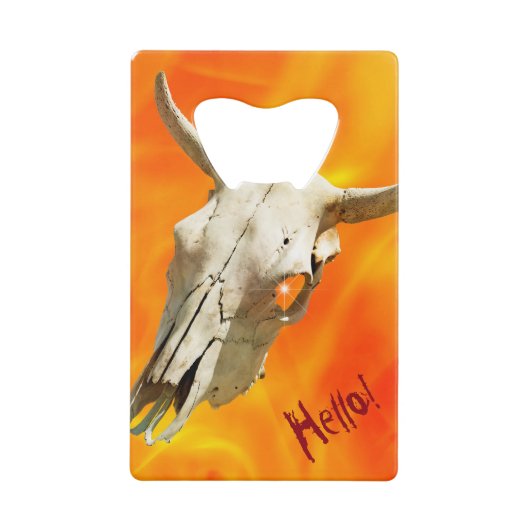 Crâne de vache et feu (Devant)