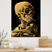 Crâne de Van Gogh avec grande affiche de cigarette (Cuisine)