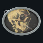 Crâne de Van Gogh avec la boucle de ceinture<br><div class="desc">Crâne de Van Gogh avec la boucle de ceinture brûlante de cigarette. Peinture à l'huile sur la toile à partir de 1885. Le crâne avec la cigarette brûlante indique le sens de l'humour de Van Gogh et le sens du macabre. Quelque chose d'une singularité dans le sien a identifié l'oeuvre,...</div>