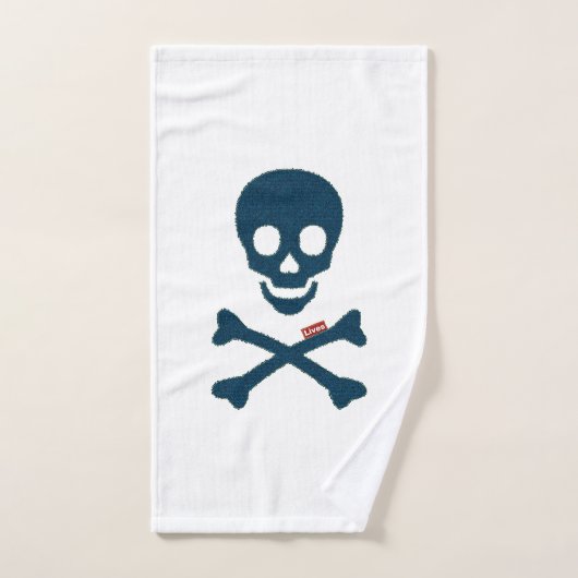 Crâne Denim (Serviette à main)