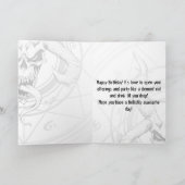 Crâne divin de la mort Carte d'anniversaire blanch (Intérieur)