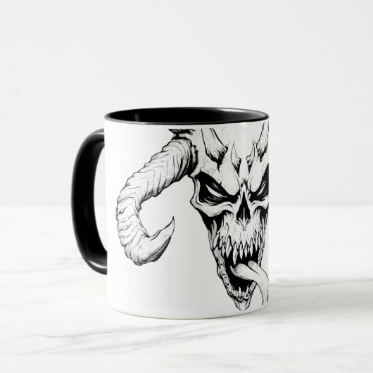 Crâne divin de la mort Mug blanche (Devant gauche)