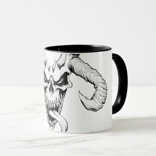 Crâne divin de la mort Mug blanche (Devant droit)