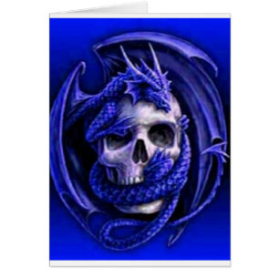 crâne-dragon bleu