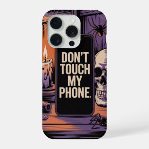 Crâne Effrayant Ne Touchez Pas Mon Téléphone