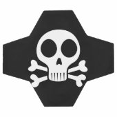 crâne effrayant sur fond noir (Plat)