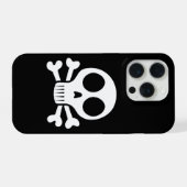 crâne effrayant sur fond noir (Verso Horizontal)