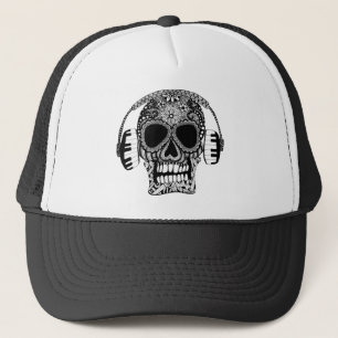 Crâne embrouillé avec le casquette de camionneur